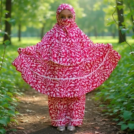 Kids Cotton Khimar Set  KCK106