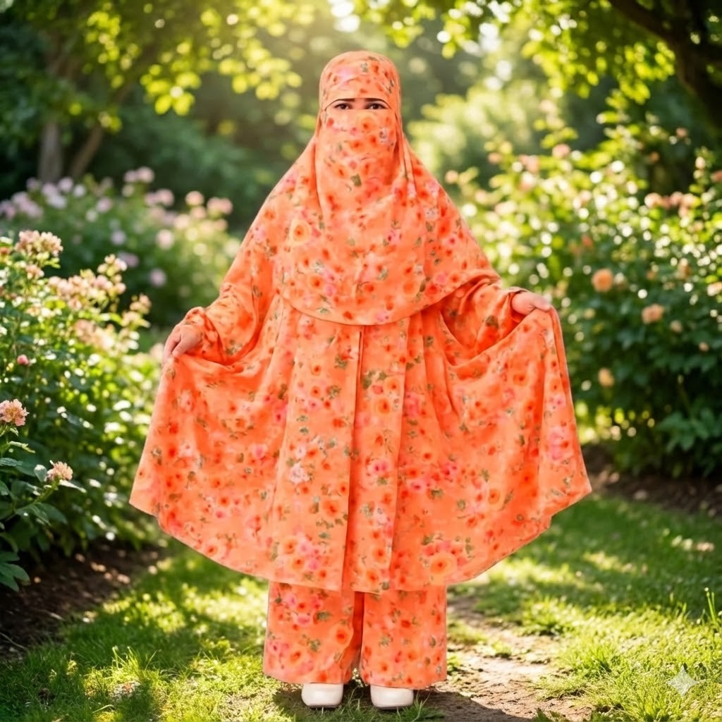 Kids alex cherry Khimar Set  KCK121