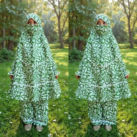 Kids Cotton Khimar Set KCK103