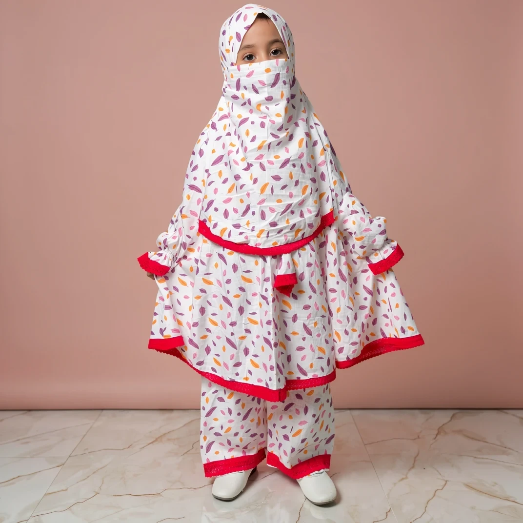 Kids Cotton Khimar Set KCK125